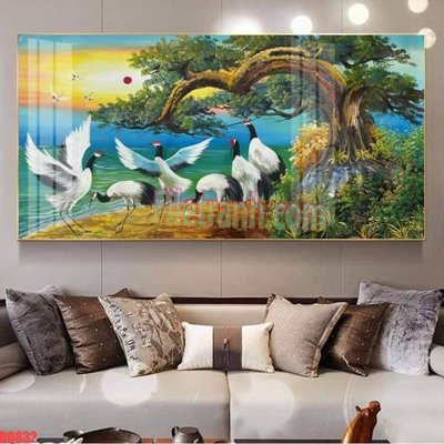 File gốc in ấn File tranh đồng quê DQ832 độ phân giải cao