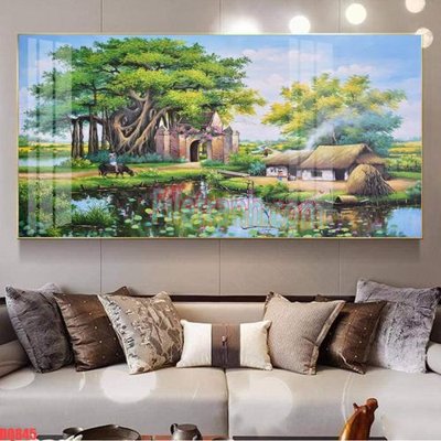 File gốc in ấn File tranh đồng quê DQ845 độ phân giải cao