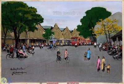 File gốc File tranh đồng quê DQ84 (in lụa) tranh phong thủy