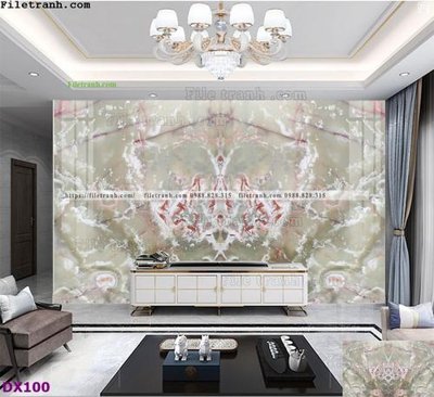 File tranh File vân đá đối xứng DX100 (bản gốc) in canvas