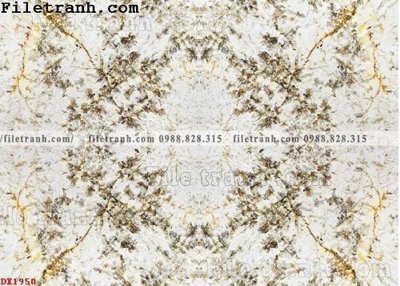 File tranh File vân đá đá cẩm thạch đối xứng DX1950 (gốc) in trên kính