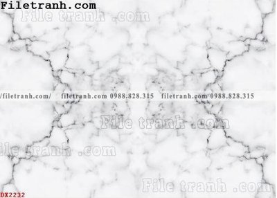 File tranh File vân đá đá cẩm thạch đối xứng DX2232 (gốc) in trên kính