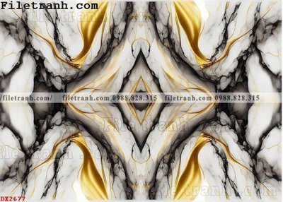 File tranh File vân đá đá cẩm thạch đối xứng DX2677 (ảnh gốc) in trần xuyên sáng