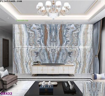 File tranh File vân đá đối xứng DX432 (bản gốc) in canvas