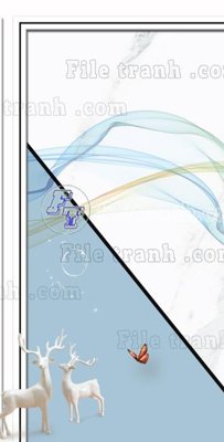 File in trần File in vân đá cẩm thạch thông tầng đứng DXD352 (bản gốc) phong cảnh