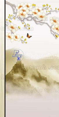 File tranh File in vân đá cẩm thạch thông tầng đứng DXD362 (gốc) in vải canvas