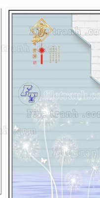 File tranh File in vân đá cẩm thạch thông tầng đứng DXD365 (bản gốc) in lụa dán tường