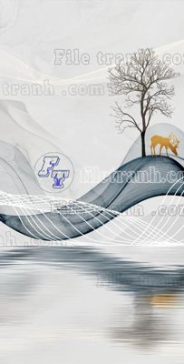 File tranh File in vân đá cẩm thạch thông tầng đứng DXD382 (gốc) chủ đề con người