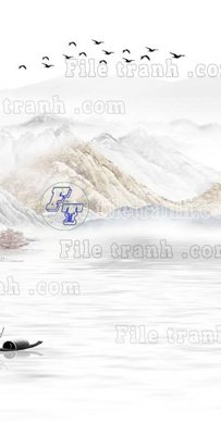 File in lụa File in vân đá cẩm thạch thông tầng đứng DXD95 (phong cảnh) File in vân đá cẩm thạch thông tầng đứng DXD95