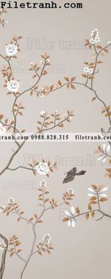 File tranh gốc PSD Dong hoa va chim moi cua Trung Quoc 247 còn nguyên layer