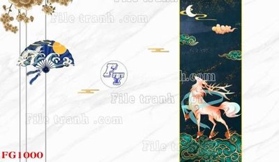File tranh File in tranh tường hiện đại FG1000 (ảnh gốc) in trần nhà