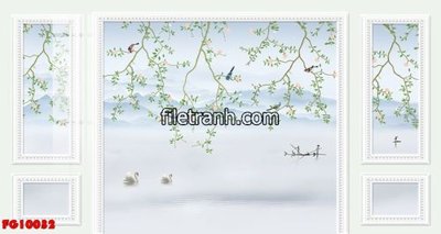 File tranh File in tranh tường hiện đại FG10032 (file gốc) chủ đề phong thủy