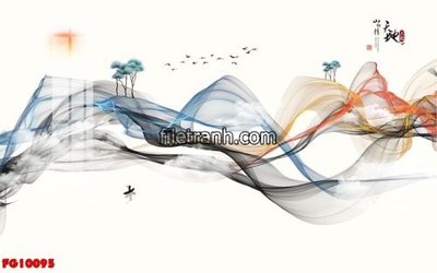 File in trần File in tranh tường hiện đại FG10095 (file gốc) phong thủy