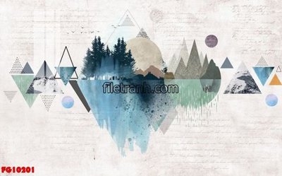 File tranh File in tranh tường hiện đại FG10201 (gốc) phong cách tối giản