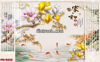 Tải file File in tranh tường hiện đại FG10335 (gốc) chủ đề phong thủy