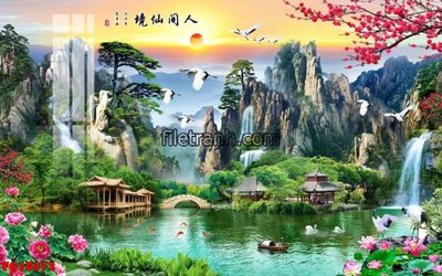 Tải file File in tranh tường hiện đại FG10372 (gốc) in nhanh