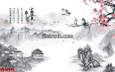 Download file gốc File in tranh tường hiện đại FG10379 (in lụa) tranh 3D