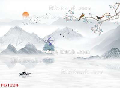 File tranh File in tranh tường hiện đại FG1224 (ảnh gốc) in trần xuyên sáng