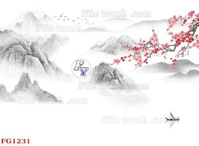 Hình ảnh file gốc in trần nhà File in tranh tường hiện đại FG1231