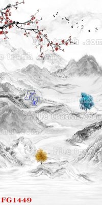 File tranh File in tranh tường hiện đại FG1449 (gốc) in trên kính