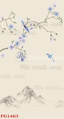 File gốc File in tranh tường hiện đại FG1463 (in lụa) tranh thuận buồm