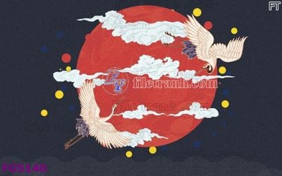 Download file gốc File in tranh tường hiện đại FG5140 (in lụa) hoa lá