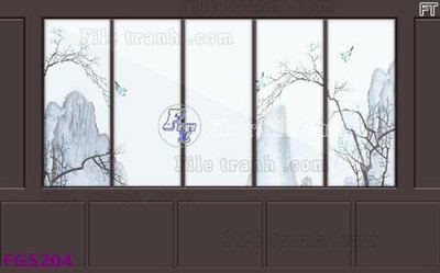 File in mica File in tranh tường hiện đại FG5204 (bản gốc) làm vách ngăn
