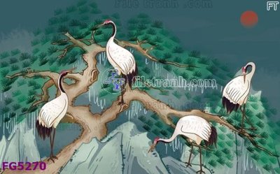 File in trần File in tranh tường hiện đại FG5270 (bản gốc) mây trời