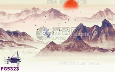 File gốc File in tranh tường hiện đại FG5323 (in lụa) chi tiết cao