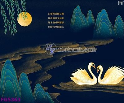 File in trần File in tranh tường hiện đại FG5363 (bản gốc) đại dương