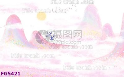 File tranh File in tranh tường hiện đại FG5421 (bản gốc) in lụa 3D