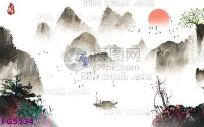 File gốc in mica File in tranh tường hiện đại FG5534 chất lượng