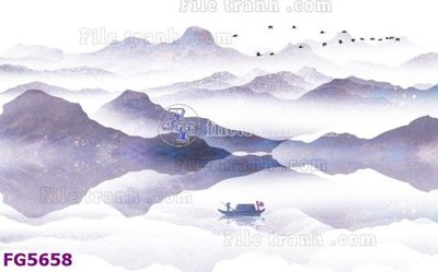 File in trần File in tranh tường hiện đại FG5658 (file gốc) xuyên sáng