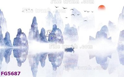 File in ấn File in tranh tường hiện đại FG5687 (bản gốc) sắc nét