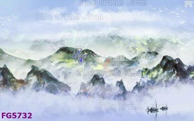 File tranh in trần File in tranh tường hiện đại FG5732 (ảnh gốc siêu nét)