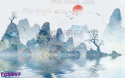 File in ấn File in tranh tường hiện đại FG5857 chuyên nghiệp