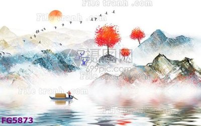 File tranh in tráng gương File in tranh tường hiện đại FG5873 (siêu nét)