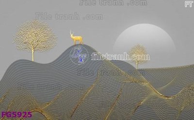 File gốc File in tranh tường hiện đại FG5925 (in mica) làm quà tặng