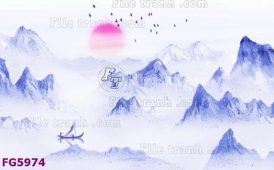 File in mica File in tranh tường hiện đại FG5974 (bản gốc) làm vách ngăn