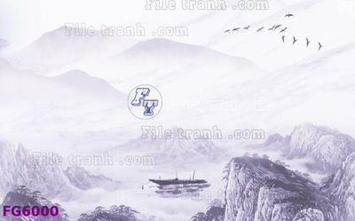 File tranh File in tranh tường hiện đại FG6000 (bản gốc) in lụa 3D