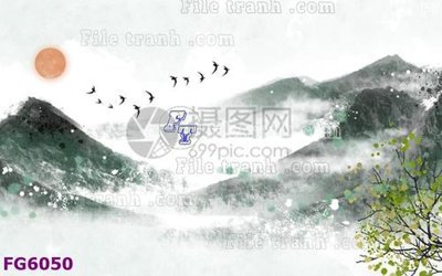 File gốc File in tranh tường hiện đại FG6050 (in ấn) màu sắc trung thực