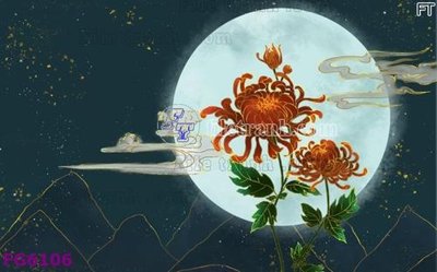 File gốc File in tranh tường hiện đại FG6106 (in lụa) trang trí tường