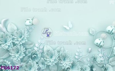 Download file gốc File in tranh tường hiện đại FG6172 (in lụa) hoa lá