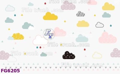 File tranh File in tranh tường hiện đại FG6205 (bản gốc) in lụa dán tường