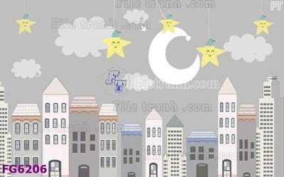 File gốc File in tranh tường hiện đại FG6206 (in ấn) không giới hạn