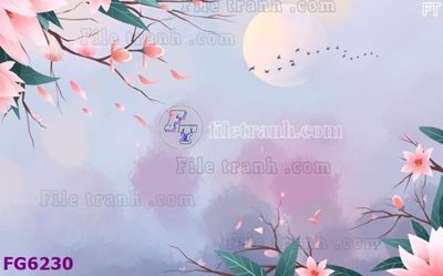 File gốc File in tranh tường hiện đại FG6230 (cho in UV) siêu nét