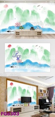 File gốc File in tranh tường hiện đại FG6303 (in tráng gương) nghệ thuật