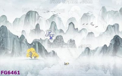 File tranh File in tranh tường hiện đại FG6461 (bản gốc) in lụa dán tường