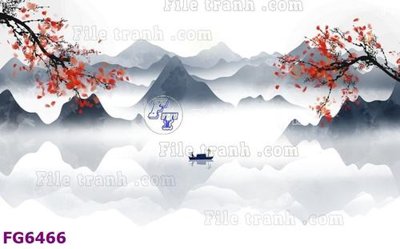 File tranh gốc File in tranh tường hiện đại FG6466 (bản quyền) file PSD