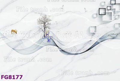 File tranh File gốc in đá cẩm thạch hiện đại FG8177 (bản gốc) trang trí văn phòng